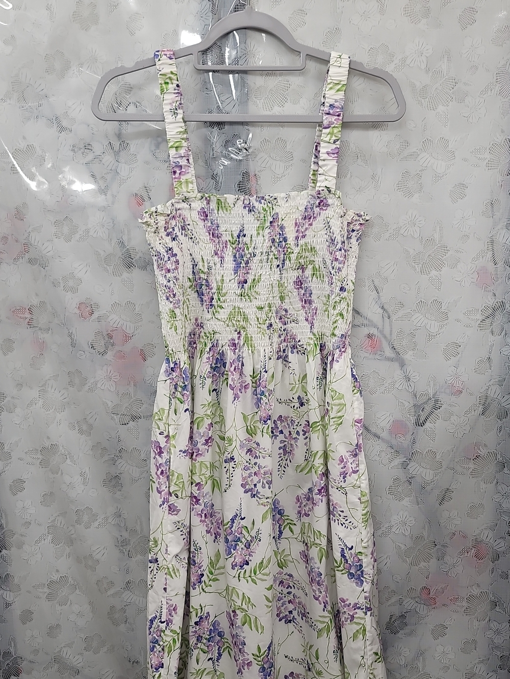 Hill House Anjuli Nap Dress In Wisteria Floral Size Large - Picture 3 of 7